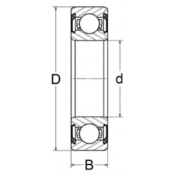 Roulement rainure 50x80x16 mm NTN 6010 llunrC3