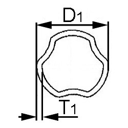 Tube free rotation extérieur 40.4x3.10 mm longueur 3m BYPY