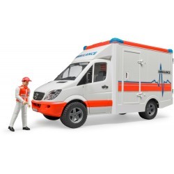 Ambulance mercedes sprinter avec ambulancier au 1/16ème