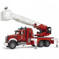 Camion pompier Mack granit avec échelle et pompe à eau au 1/16ème 
