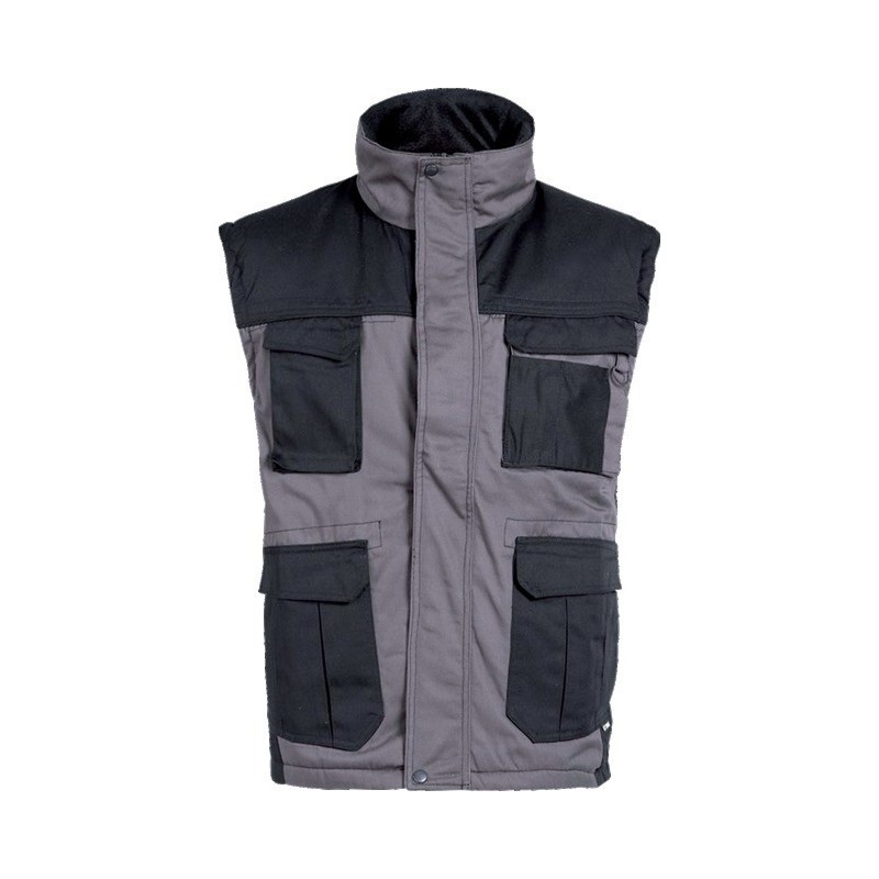 Gilet sans manches taille XL matelassé gris/noir