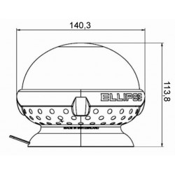Gyrophare ellipse magnétique 12/24v 21w ip65