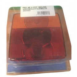 Feu rectangulaire arrière 4 fonctions 100x103mm Jokon  (box)