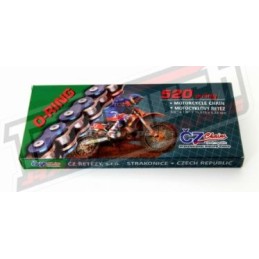 Chaîne renforcée Enduro Chrome 118 maillons CZ 520 O-RING