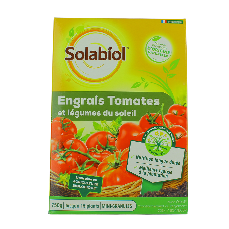 ENGRAIS TOMATES ET LÉGUMES DU SOLEL 750 g mini-granulés