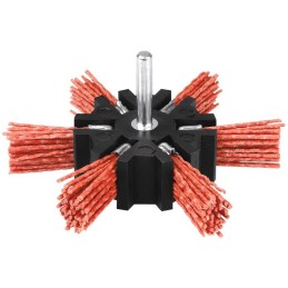 Brosse eventail nylon rouge