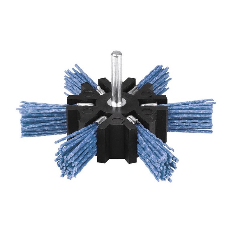 Brosse eventail nylon bleu