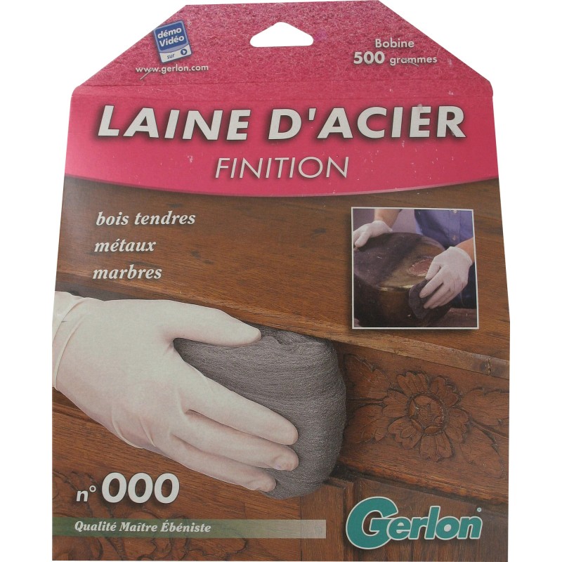 Laine D'acier Gerlon N°000 - 200g Pour Polissage Et Nettoyage Fin