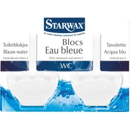 Bloc cuvette eau bleue WC