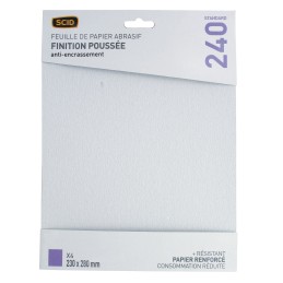 Papier corindon anti-encrassement 230 x 280 mm