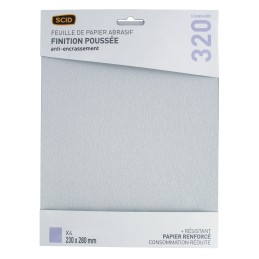 Papier corindon anti-encrassement 230 x 280 mm