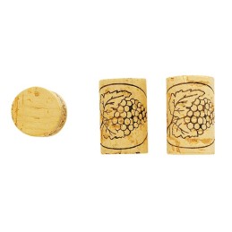 Bouchon liège naturel 4eme catégorie impression grappe