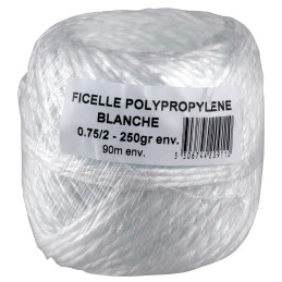 Ficelle polypropylene blanche
