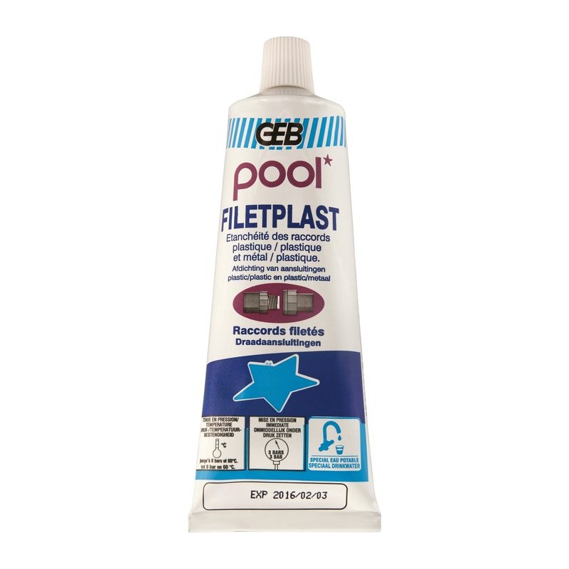 Pate d'etancheite Filetplast - Pour raccords filetes