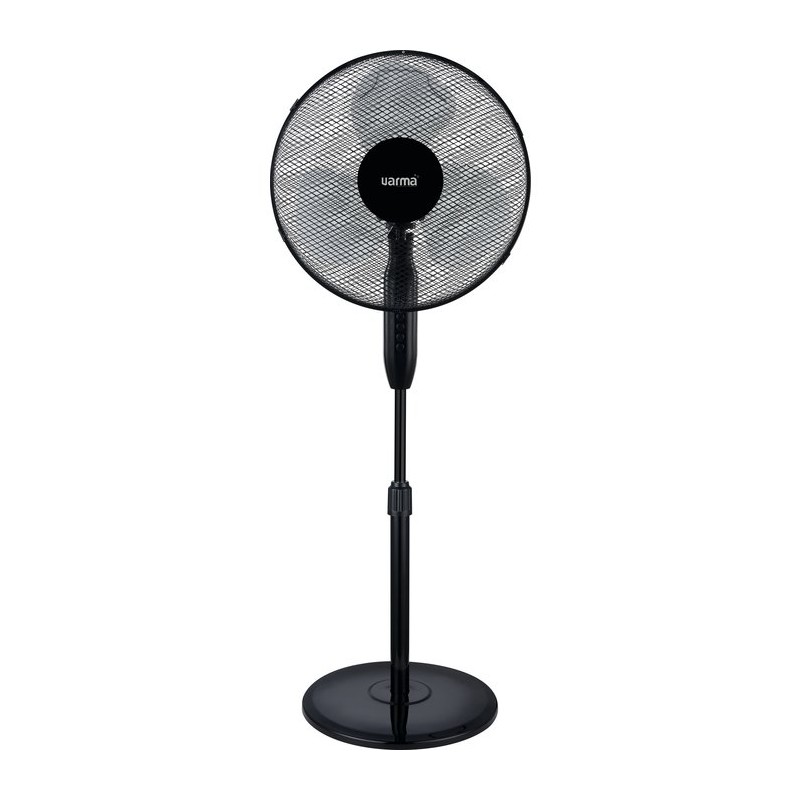 Ventilateur sur pied oscillant - Puissance 40 W - Noir