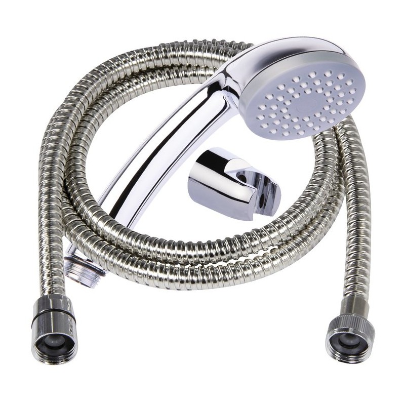 Kit de douche Simplex chrome avec support et flexible