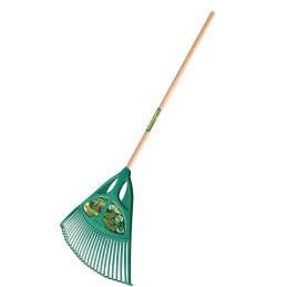 Balai a gazon XL - Manche en bois - Largeur 60 cm - 27 dents