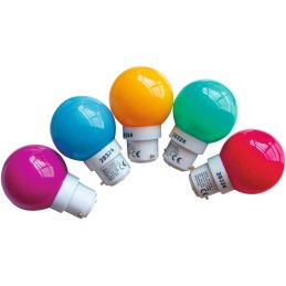 Ampoule spherique multicolore LED pour guirlande