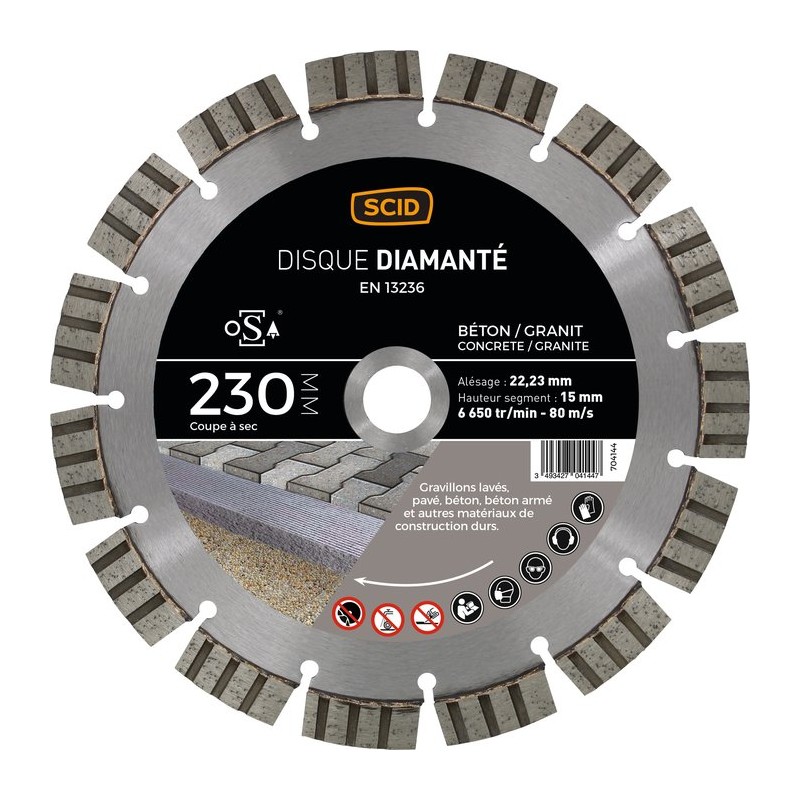 Disque beton granit professionnel longevite