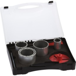 Coffret complet de 5 trepans concretion carbure