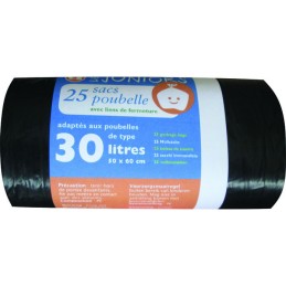 Sac poubelle a liens traditionnel