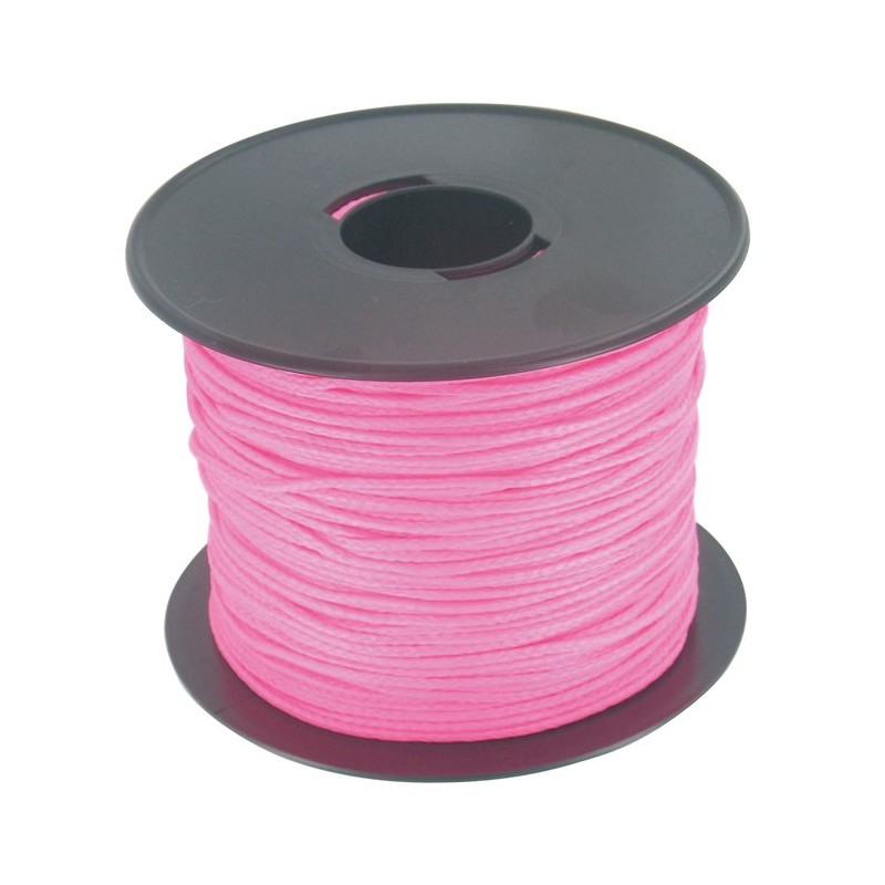 Bobine de tresse polypro rose fluo