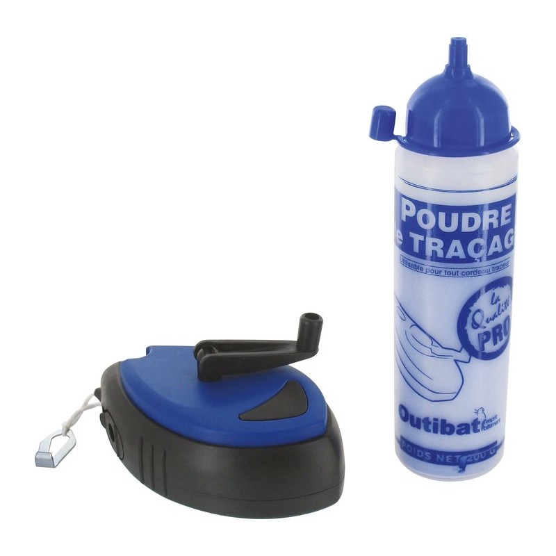 Lot traceur cordeau rapido et poudre bleu
