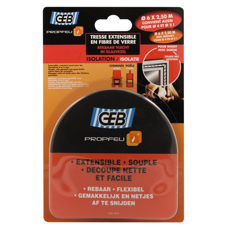 TRESSE FIBRE VERRE    6MMX2M50