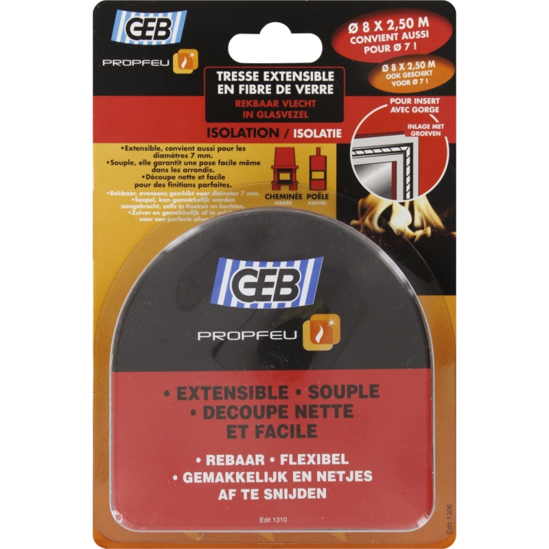 TRESSE FIBRE VERRE    8MMX2M50