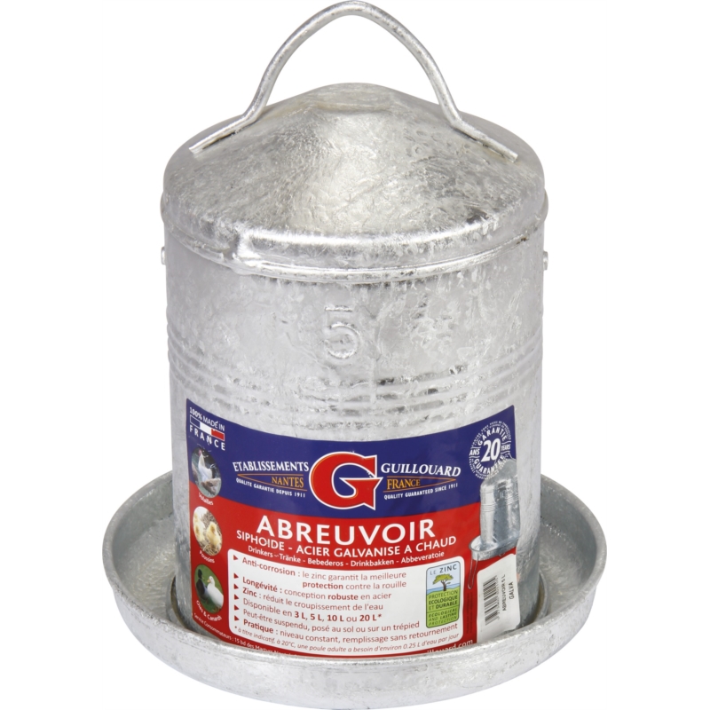 ABREUVOIR GALV. ROND  5 LITRES