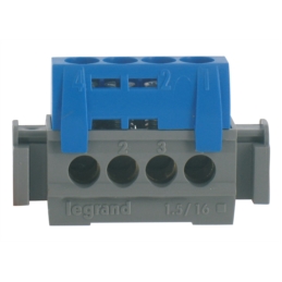 BORNIER 4 TROUS BLEU