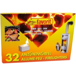 CUBE BLANC ALLUME FEU 32PCES