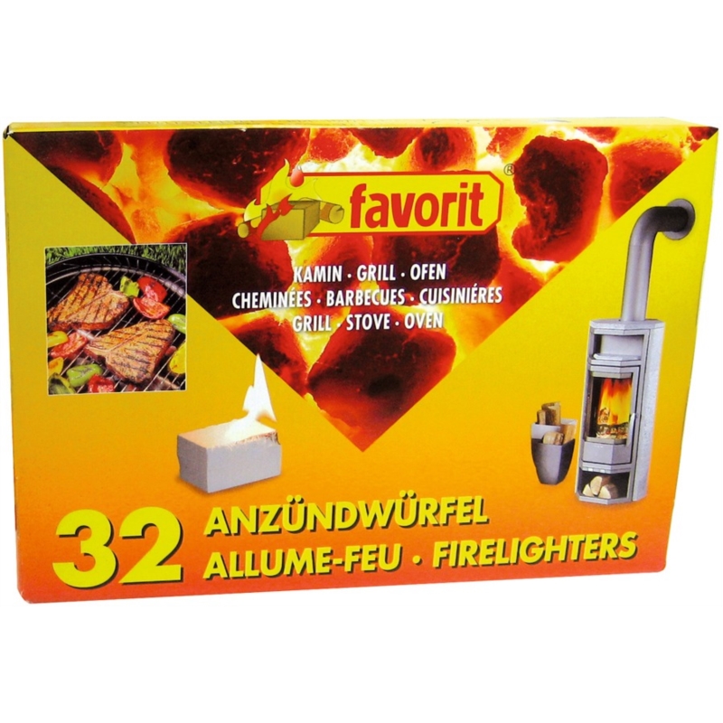 CUBE BLANC ALLUME FEU 32PCES