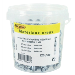 SEAU ASSORT. 120 CHEV.MET+VIS