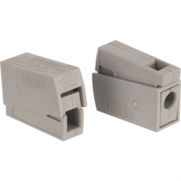 BORNE 2X0.5 2.5MM2 GRIS LS/15