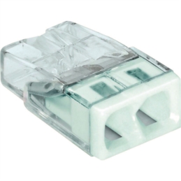 BORNE 2X0.5 TRANSP. BLC LS/40