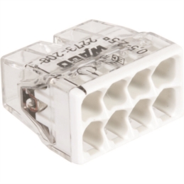 BORNE 8X0.5 TRANSP.GRIS LS/10