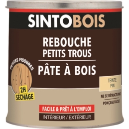 Pâte à bois - Rebouche petits trous - Sintobois - 500g - Sinto