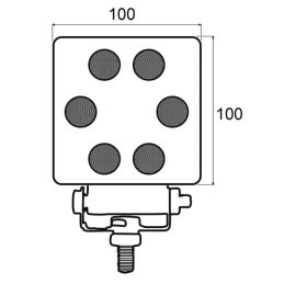 PHARE DE TRAVAIL 6 LED CARRE 1500lm 12/24V