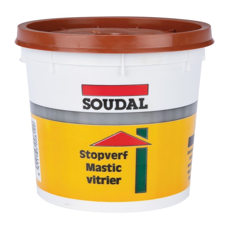 Mastic vitrier acajou