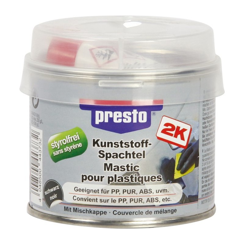 Mastic pour plastique Presto - Bi-composant - 250 g - Presto Mastic