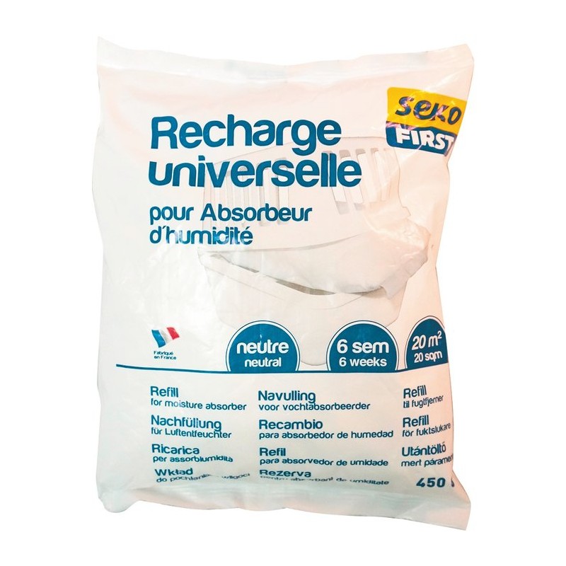 Recharge universelle Absorbeur d'humidité Rubson Basic - Boite de 4