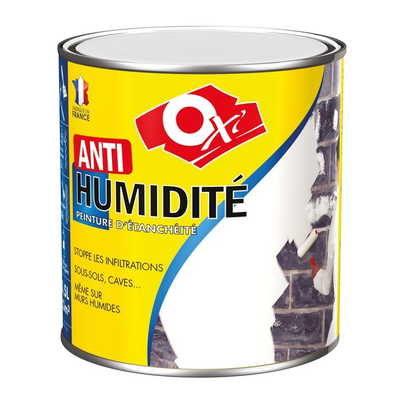 Peinture anti-humidité Oxi - Blanc - 0,5 l - Oxi