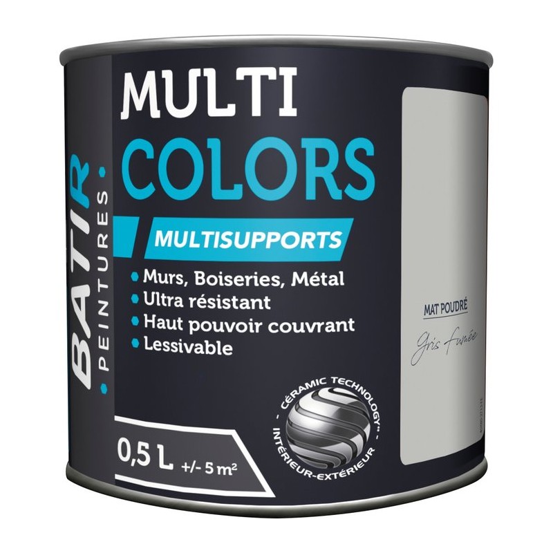 Peinture Batir multi-supports mat poudre 0,5 l