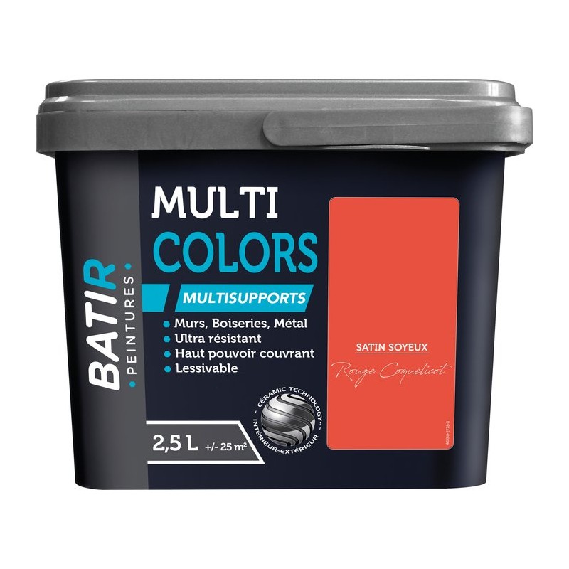 Peinture Batir multi-supports satin soyeux 2,5 l