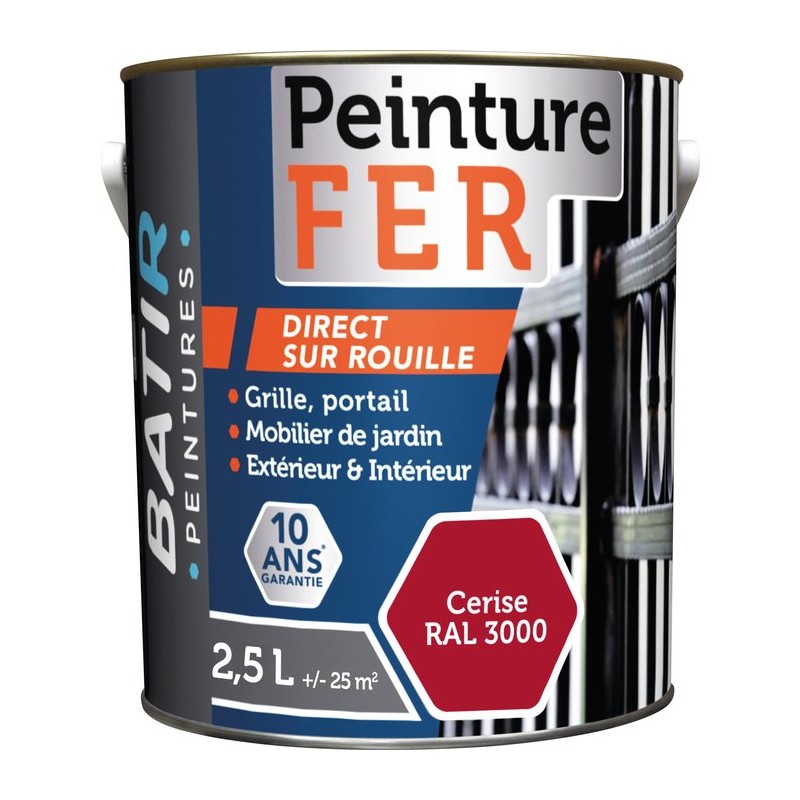 Peinture antirouille - Aspect Brillant - Boite 2,5 l