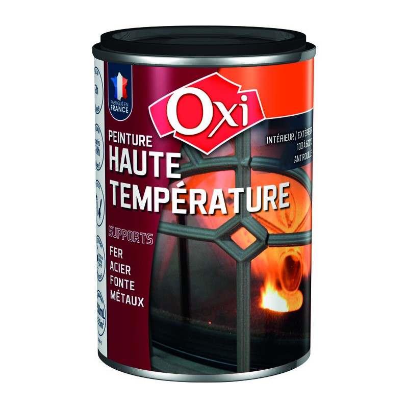 Peinture haute température - Oxi - Noir - 250ml 
