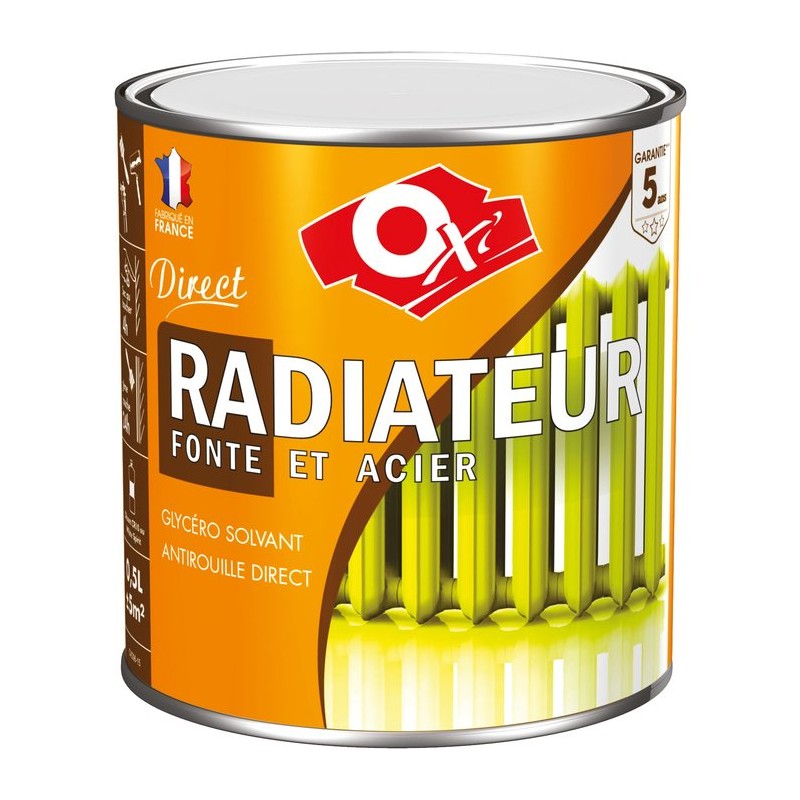 Peinture antirouille monocouche radiateur fonte et acier