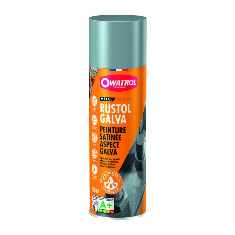 Peinture satinée effet galva - Rustol - Owatrol - 300ml