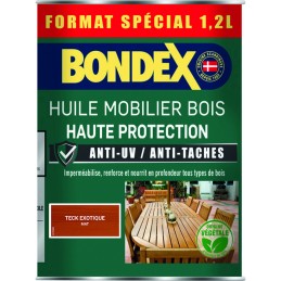 Huile haute protection pour bois - Bondex -  Transparente - 1,2 L 